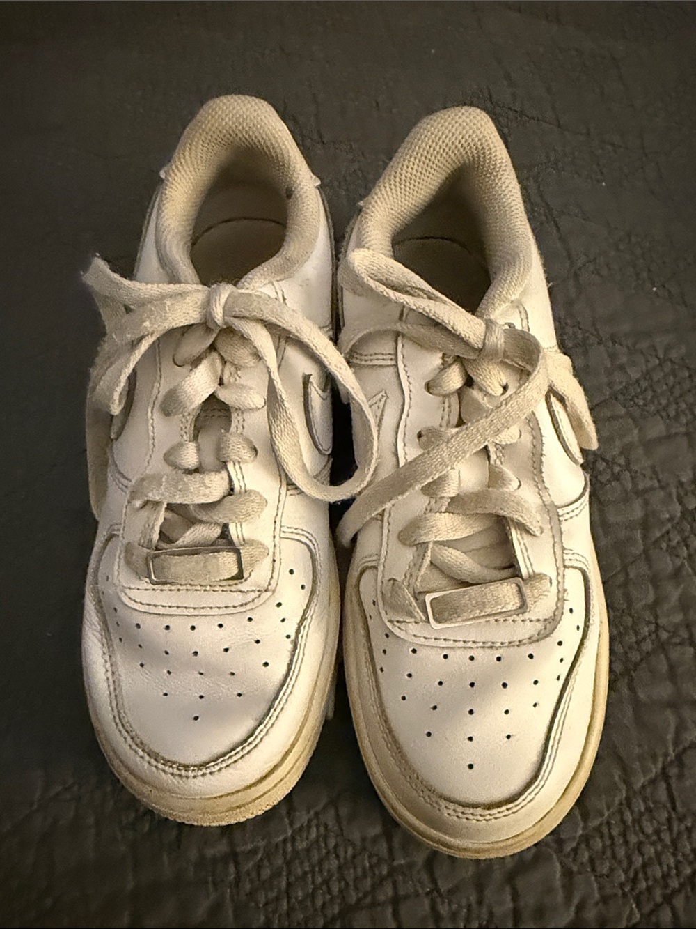 Kids White Lace-Up Sneakers — Durable Everyday Play Shoes